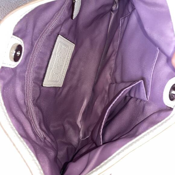 COACH F19265 NWT TAN, CREAM PEBBLED LEATHER CROSSBODY BAG - Picture 4 of 14